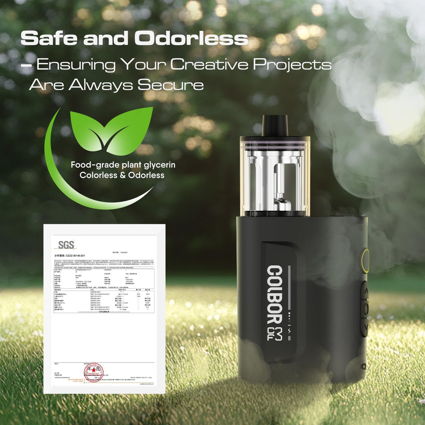 COLBOR CF3 Portable Fog Machine, Mini Handheld Smoke Machine for Photography with Remote Control, Small Fogger Haze Maker with 60° Tilt-Protection for Indoor Outdoor Christmas Party Cosplay