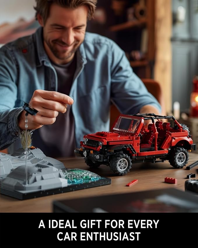 Nifeliz Wrange Pick-up car Model Building Set Unique Off-Road Car Building Toy for Adults Display Model Set for Adult Gift Giving (1993 PCS NF10281)