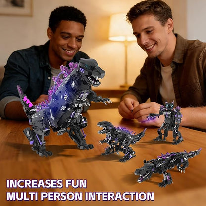 5 in 1 STEM Robot Building Blocks Sets APP &amp Remote Control Robotic Kits 5 in 1 Tyrannosaurus Rex/Triceratops/Monster/Crocodile/Robot Toys Creative Model Gift for Adults Teens 953 PCS