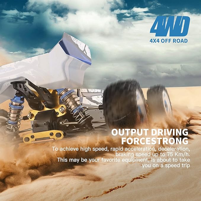 GoolRC WLtoys 124017 V2 RC Car 1:12 Scale 2.4GHz Remote Control Off-Road Buggy Drift Car RTR with Brushless Motor and Metal Chassis for Adults