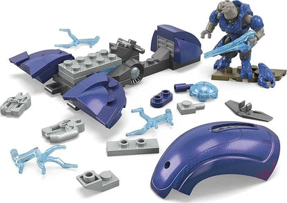 MEGA Halo Toy Building Sets Ghost of Requiem with 135 Pieces 4 Micro Action Figures and Accessories for Collectors