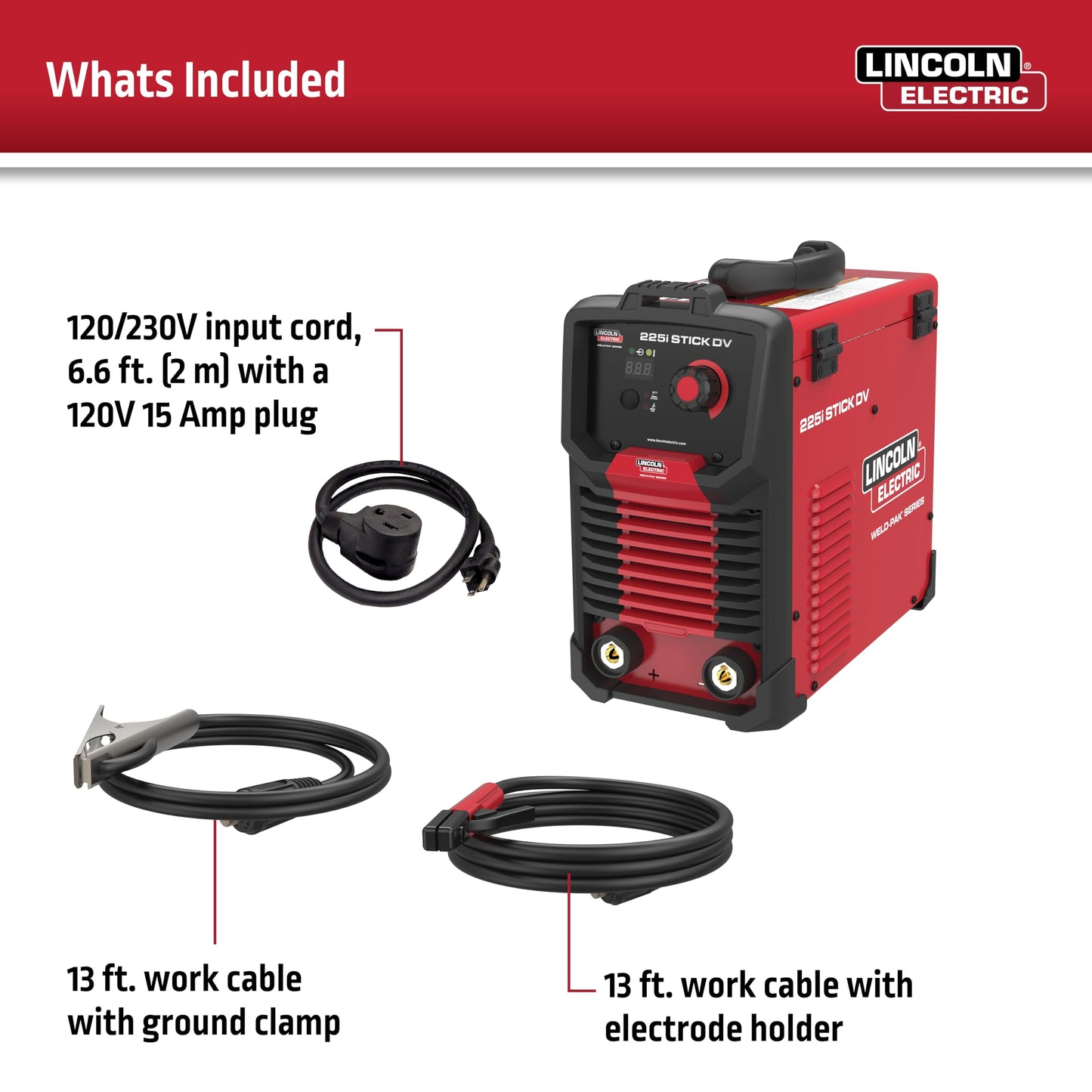 Lincoln Electric Weld-Pak 225i Stick Welder, Dual Voltage