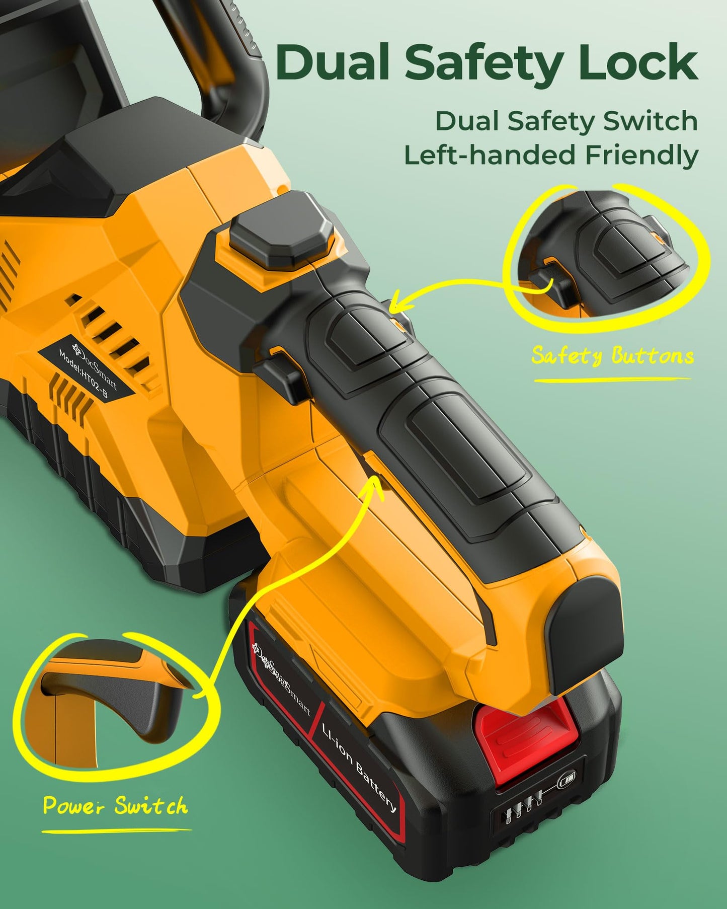 20'' Hedge Trimmers Cordless with 2pcs 4000mAh Battery, Brushless Electric Handheld Bush Clipper with Rechargeable Batteries, 3000RPM 180° Rotatable Head, 2/3'' Blade Gap, for Men