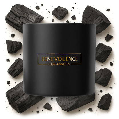 Benevolence LA 3 Wick Candle, Charcoal Large Scented Candle | Soy Candles | Holiday Candle Gifts for Women and Men | Home Fragrance | Aromatherapy | Bathroom Freshener 14.5 Oz, 45 Hour Burn