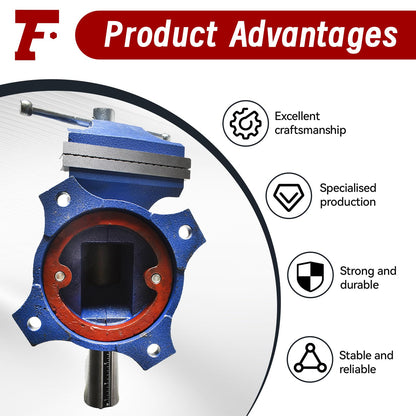 findmall Multipurpose Vise Bench Vise Heavy Duty Multi-Jaw Vise 360-Degree Rotation Clamp on Vise with Swivel Base and Head for Clamping Fixing Equipment Home or Industrial Use (6 inch)