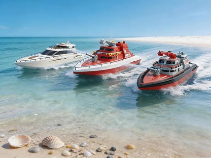 Remote Control Boat 4CH Electric Watercraft RC Sail Cruise Boat Yacht 15km/h for Lake Pool 14y+ Beginners