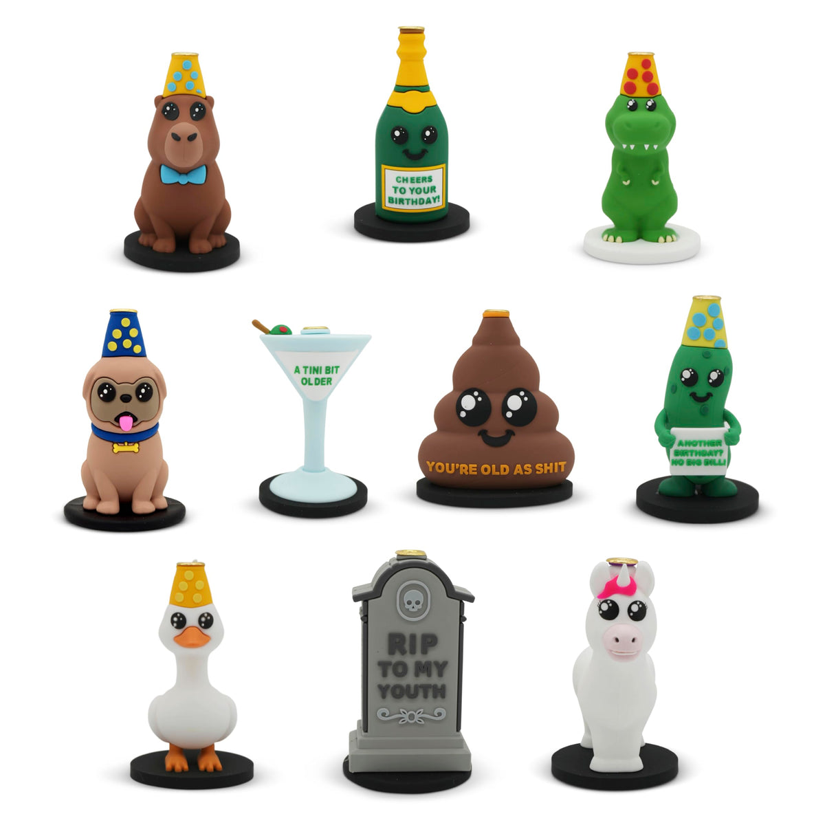 GOOFBALLS Funny Birthday Candle Holder – Humorous Party Decoration & Gag Gift – Quirky Cake Topper for Adults & Friends - Pickle