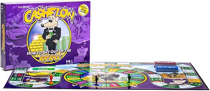 Rich Dad Cashflow How to Get Out of The Rat Race Board Game Set Adult &amp Kid Version - Fun and Educational Financial Literacy Learning Games for Boys Girls and Family