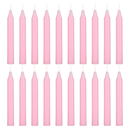 Mega Candles 20 pcs Unscented Pink Exquisite Mini Taper Spell Candles, 4 Inch Tall x 1/2 Inch Diameter, Magic Chimes, Enchantment, Casting Rituals, Witchcraft, Wiccan, Altar, Metaphysical