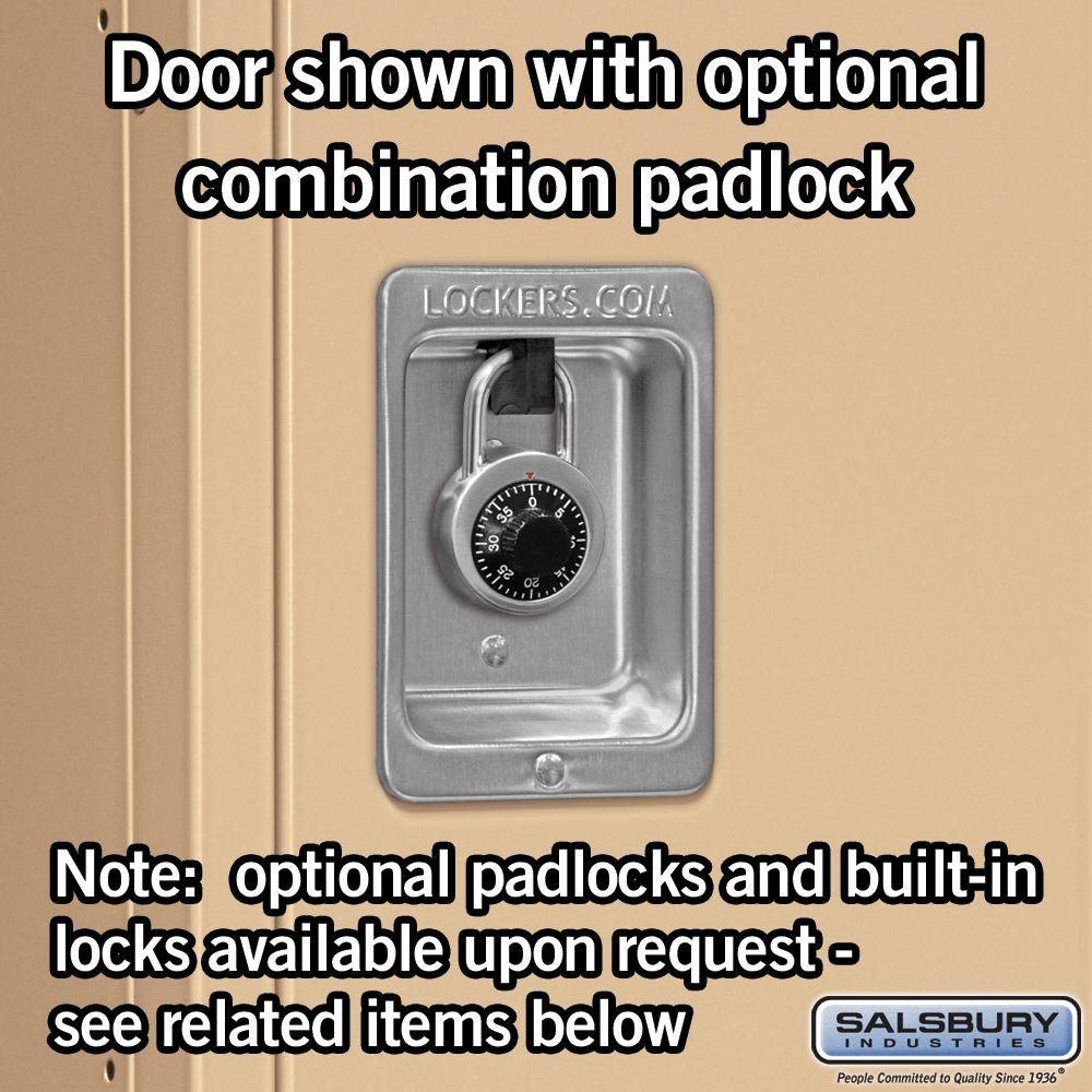 Salsbury Industries 63365TN-U Triple Tier 36-Inch Wide 6-Feet High 15-Inch Deep Unassembled Standard Metal Locker, Tan Brown
