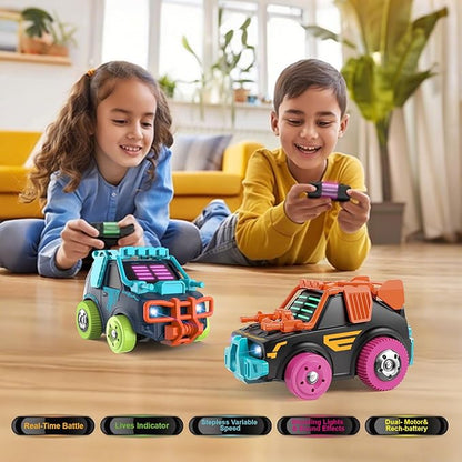 RC Cars 2 Pack Remote Control Combat Cars: 2.4G Rechargeable | 360° Interactive Shooting Battle | Family Parent-Child and Party Fun | Toy for 6+ Year Old Boys Girls