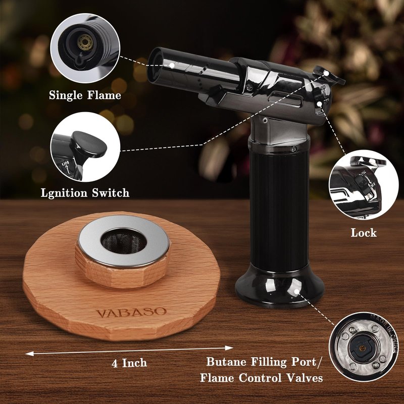 18PCS Whiskey Smoker Kit with Torch - 6 Flavors of Wood Chips, 2 Glasses, Ice Molds - Cocktail Smoker Kit, Old Fashioned Smoker Kit, Birthday Bourbon Whiskey Gifts for Men, Dad, Husband