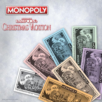 Monopoly National Lampoons Christmas Vacation Featuring Themed Tokens Squirrel Egg Nog Glass Chainsaw &amp More 2-6 Players Ages 15+ Play Time 60+ Officially Licensed National Lampoons Board G