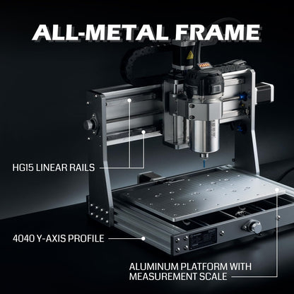 SainSmart Genmitsu 3020-PRO Ultra CNC Router Machine, All-Metal Engraver, Upgraded 710W Spindle for Metal, Wood, Acrylic, PCB, MDF, 60mm Stepper Motor, Work Area 11.8"x8.1"x3.1"