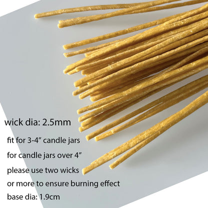 200 PCS 8 inch Hemp Candle Wicks kit, 2.5mm Beeswax Candle Wicks for DIY Bulk Natural Candle Wicks for Beeswax Candle Making Beeswax Wicks for Candles Organic Hemp Wicks for Candle Making