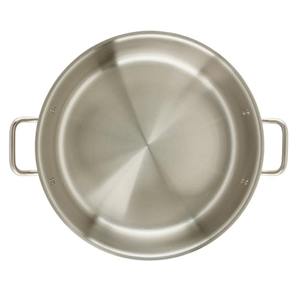 Winco Commercial-Grade Stainless Steel Brazier with Lid, 20 Quart
