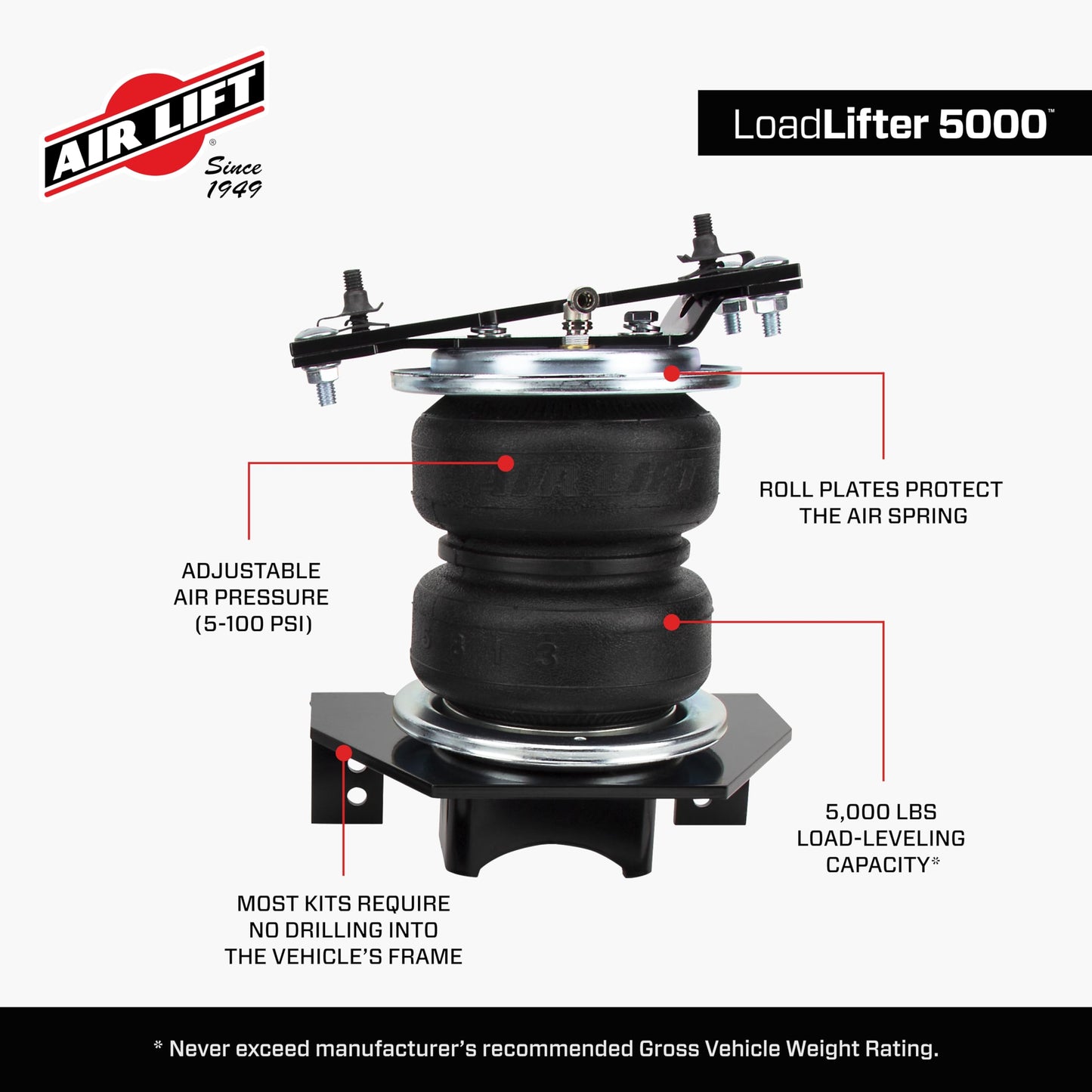 Air Lift LoadLifter 5000 Air Spring Kit - Fits 2023-2026 F-250 & F-350 Super Duty SRW/4WD - 57354