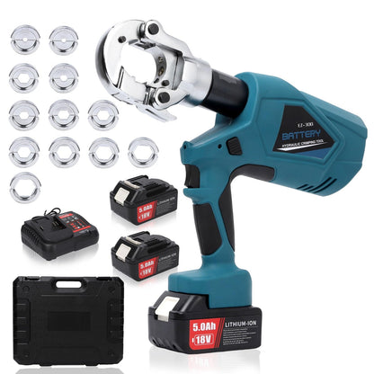 Electric Hydraulic Crimping Tool 60KN Electric Hydraulic Pliers 3-6 Seconds Fast Crimp 17mm Stroke Interchangeable Jaws Design Industrial Grade Safe Accurate Hydraulic Tools 12 Dies