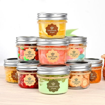 TUZAZO 4 oz Mini Mason Jars with Lids 12 Pack, 4oz Small Glass Mason Canning Jars for Jam Jelly Yogurt Dessert, Shower Wedding Favors Decor