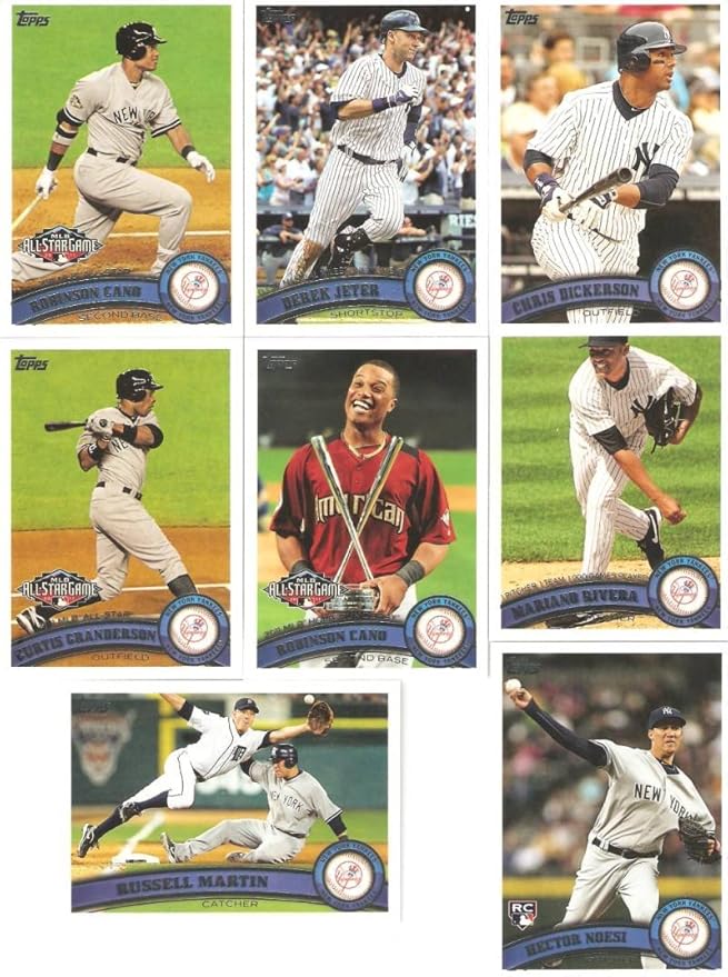 Topps MEGA Set - 36 Cards of The 2011 New York Yankees - Complete Series 1 &amp 2 &amp Update (Series 3) / Including Mantle Jeter AROD Nova Ganderson. Cano &amp More!