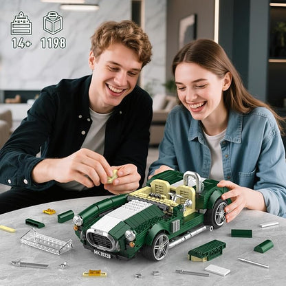Mould King 10228 Cobra Car Building Sets 1198-Piece MOC Classic Sports Car Building Block Kits Collectible Racing Supercar Model for Adult &amp Teens Age 14+