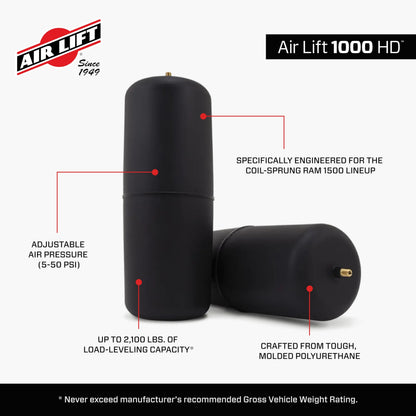 Air Lift 1000 HD Air Spring Kit for 2009-2025 Ram 1500-60818HD