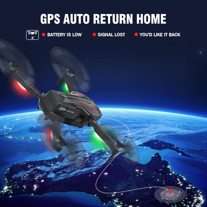 GPS Drone with Camera 4K for Adults,2PCS Batteries 60Mins Flight Time and Carrying Case,Gift for Men,Easy Fly Quadcopter for Beginners with Optical Flow Positioning