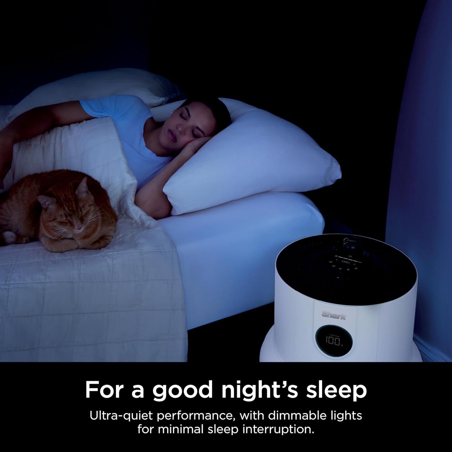 Shark Air Purifier with NeverChange Air Filter Technology, 5 Year HEPA Filter, Covers 1400 Sq. ft, Odor Neutralizer and Clean Sense Technology, Removes 99.98% of Dust & Allergens, HP302 (Renewed)