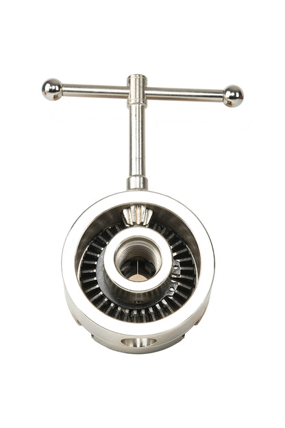 VINWOX 3-3/4INCH 4-Jaw Self-Centering Wood Lathe Chuck, 2" Round Jaw Mounted, 1"x8TPI thread & 3/4"x16TPI Adapter, Tightening Key, T Allen Wrench, Screw Chuck, SCK4-3.75, Nickle electric Coating Body