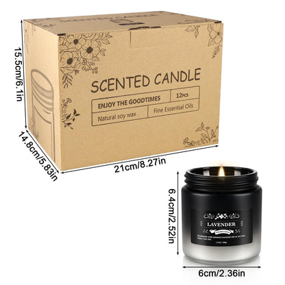 12 Pack Scented Candles Gift Set for Men Women - 3.5oz Soy Blend Jar Candles, 150+ Hours Long Lasting Aromatherapy Candle, Gifts for Mom Dad Husband Boyfriend, Mother's Day Birthday Valentine Christma