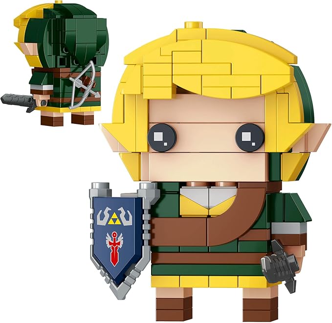 TOY PLAYER BOTW Link Figure Building Set Link Action Figures with Master Sword and Ganondorf Birthday Party Decorations Supplies Gifts for 14+ Fans &ampAdults (200+ Pieces)