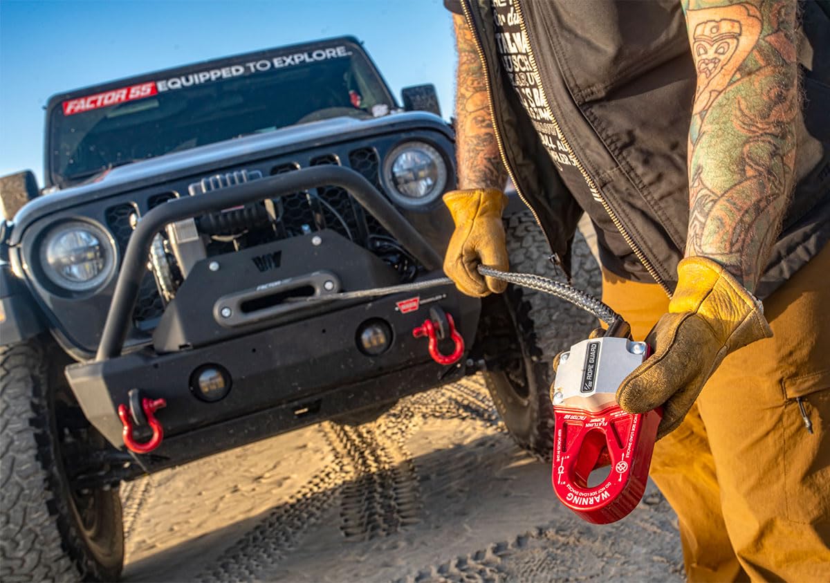 Factor 55 00080-04 Flatlink E (Expert) Replaces Conventional Winch Hook with a Stronger Shackle/D Ring Mount Maximum Load 16,000 lb Ultimate Failure Greater Than 40,000 lb – Black