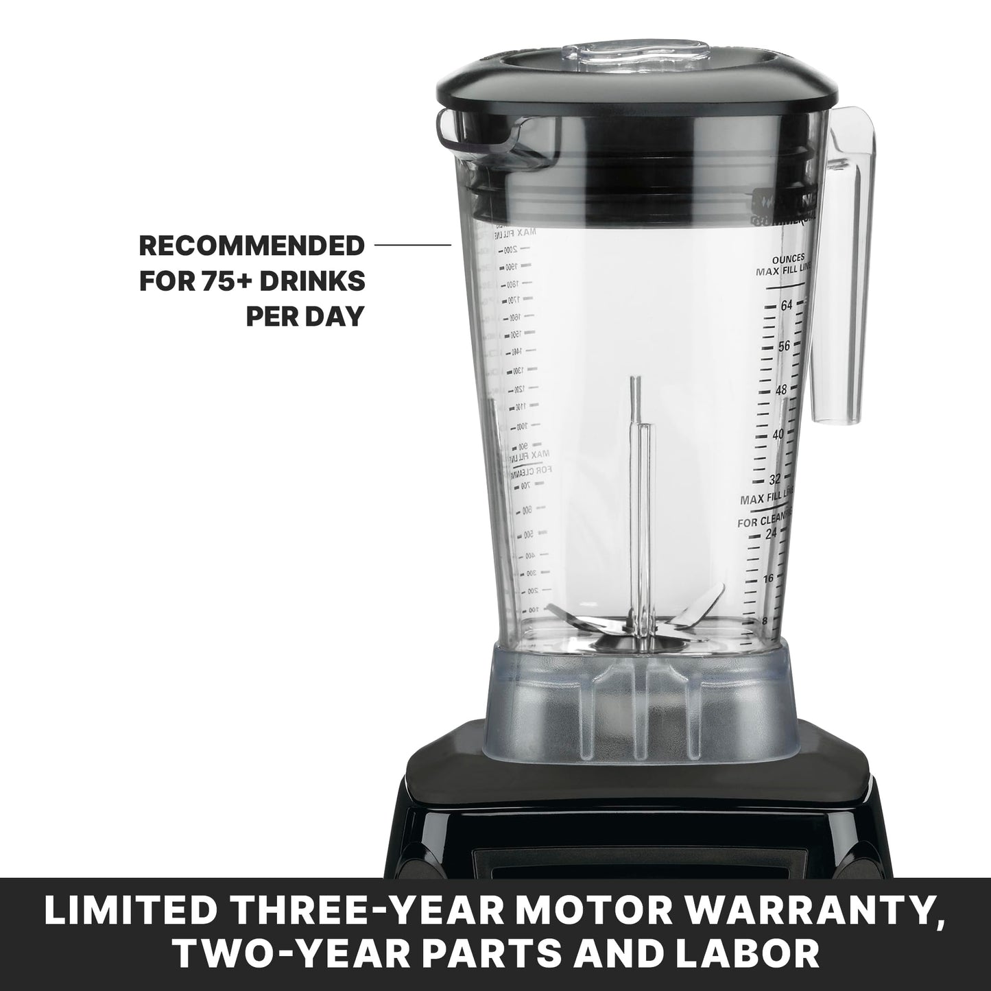 Waring Commercial 3.5 HP Blender w/ Variable Speed Dial Controls & 64 oz. BPA-Free Copolyester Container