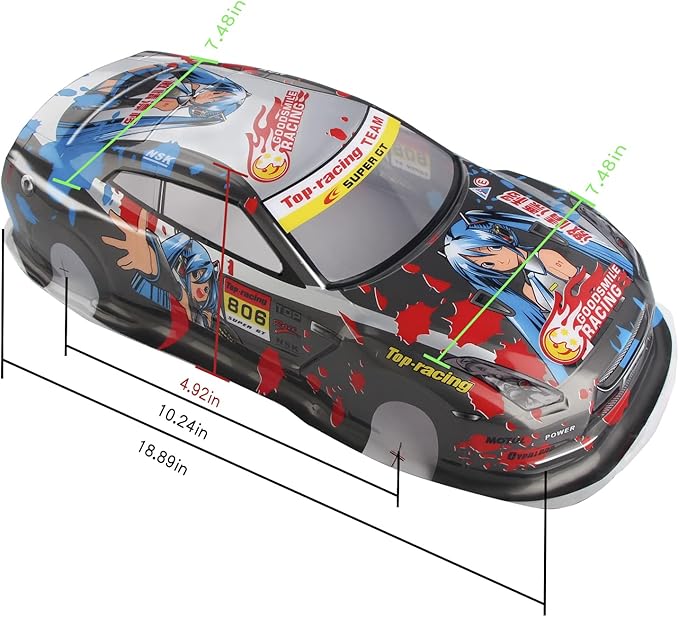 Manrock 1/10 Scale RC Painted Drift Racing Touring Onroad Car Body Shell NA GTR