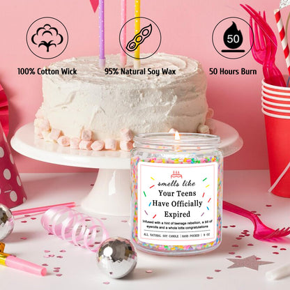 Homsolver Birthday Candles Gifts for 20 Year Old Female, Happy 20th Birthday Decorations for Women, 20 Year Old Birthday Gifts for Girl Her (Vanilla Birthday Cake Scent with Sprinkles)