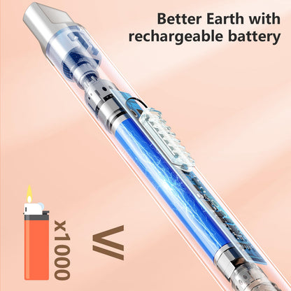 REIDEA Lighter Electric for Candle S4 Pro USB Rechargeable Safety Lock with LED Battery Indicator Flameless Windproof Arc Plasma Lighter for Candle, Fireworks (Champagne Gold)