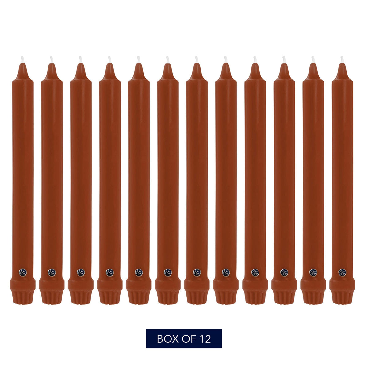 Colonial Candle Unscented Taper Candle, Classic Collection, Amber, 10 in, Pack of 12 - Up to 8 Hours Burn