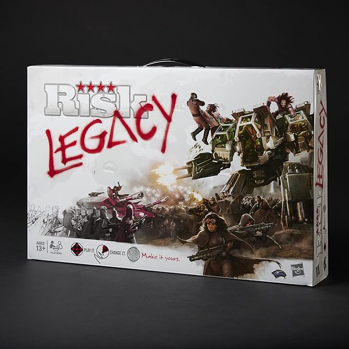 Hasbro Gaming Avalon Hill Risk Legacy Strategy Tabletop Game Immersive Narrative Game Miniature Board Game for Ages 13 and Up for 3-5 Players