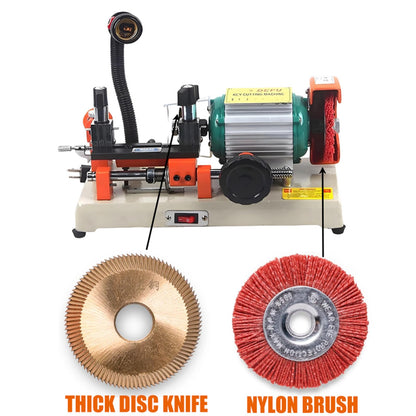 Cutting Machine, Horizontal Cutter Cutting Machine with Brush Cutter, Professional Commercial Keys Cut for Cutting Metal Objects Hardware Stores