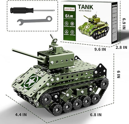 Lucky Doug STEM Building Projects Model Army Tank Set - 284 Pieces STEM Project Building Toys for Kids Ages 8-12 Assembly Science Kit Educational Toys Gift for Kids Boys 7 8 9 10 11 12-16 Years Old