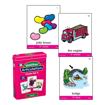 Super Duper Publications | Set of 7 Webber® Articulation Card Decks with Animal Artic Pairs (Bundle Set 3) | Educational Learning Resource for Children
