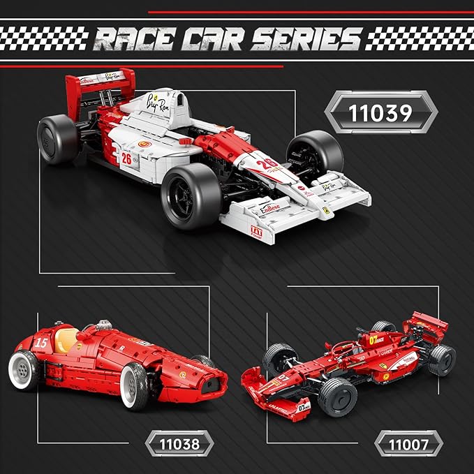Reobrix F1 Cars Building Sets for Adults Technical MP4 Formula 1 Racing Car Model Kits 1:8 Scale Race Car Model Display for Home Office Decor Collectible Gifts for Adult F1 Fans (2800PCS)