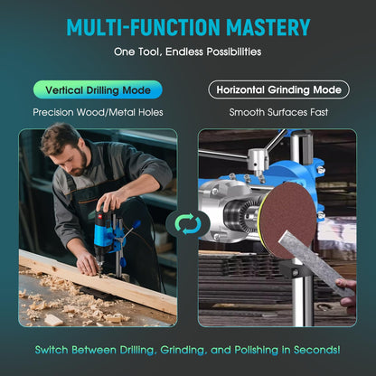 Antstone Mini Benchtop Drill Press 6-Speed 2800RPM Drill Press Rotary Tool Workstation Stand Precision Benchtop Drilling Machine 1200W Electric Portable Table Driller 3.15 Inch Depth