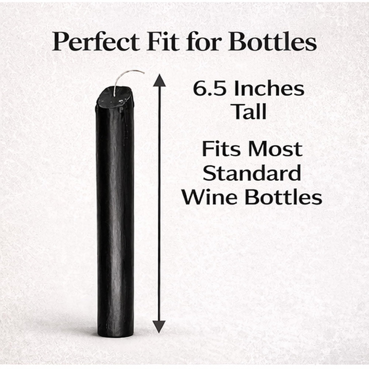 Black Drip Candles 6 Pack – Unscented Wax Candle Sticks for Weddings, Parties, Gothic & Halloween Decor – 6.5″ Tall Slow Drip Candles for Wine Bottles & Events