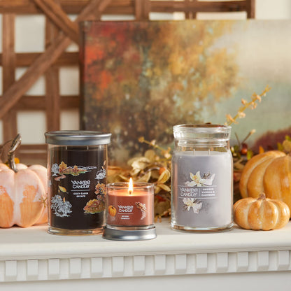Yankee Candle Spiced Pumpkin Scented, Signature 4.3oz Small Tumbler Single Wick Candle, Over 20 Hours of Burn Time (Pack of 2)