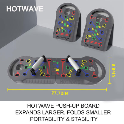 HOTWAVE Portable Exercise Equipment with 16 Gym Accessories.20 in 1 Push Up Board Fitness,Resistance Bands with Ab Roller Wheel,Full Body Workout at Home