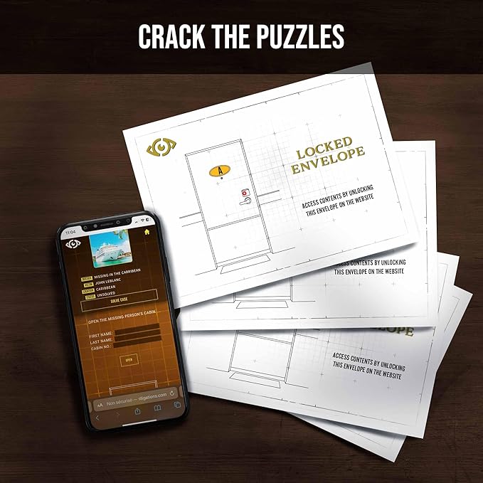 PROFILER - Missing in the Caribbean: John LeBlanc Reported Missing – Murder Mystery Games for Adults – Individuals Date Night Family Night - Escape Room Board Game - Find Clues and Solve the Mystery