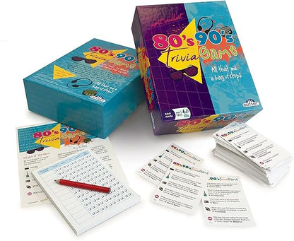 80’s 90’s Trivia Party Game (Amazon Exclusive) – Contains 1000 Questions - 2 or More Players for Ages 12 and up by Outset Media.