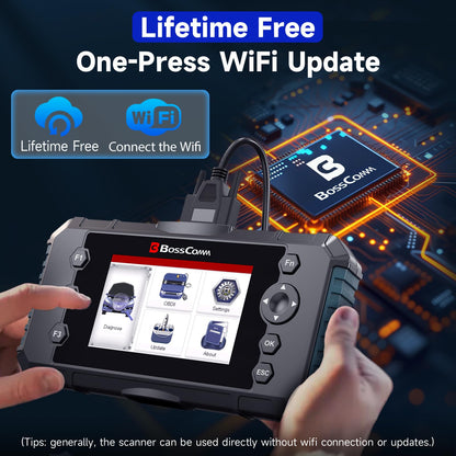 2026 BOSSCOMM IFIX435 All Systems OBD2 Scanner Diagnostic Tool,ABS SRS(Airbag) Transmission Engine Code Reader Diagnostic Scanner for Cars with Auto VIN, Easy to Use, Lifetime Free Update，EN/ES Ver