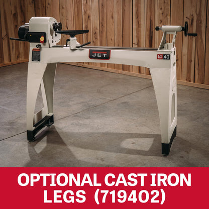 JET 14" x 40" Variable Speed Woodworking Lathe, Wood Turning Machine, 1 HP, 115/230V 1Ph (JWL-1440VS)